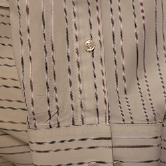 Geoffrey Beene Men's Fitted Stripe Shirt 18" Neck - Picture 6 of 9